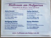 Praxisschild Heilraum am Hofgarten